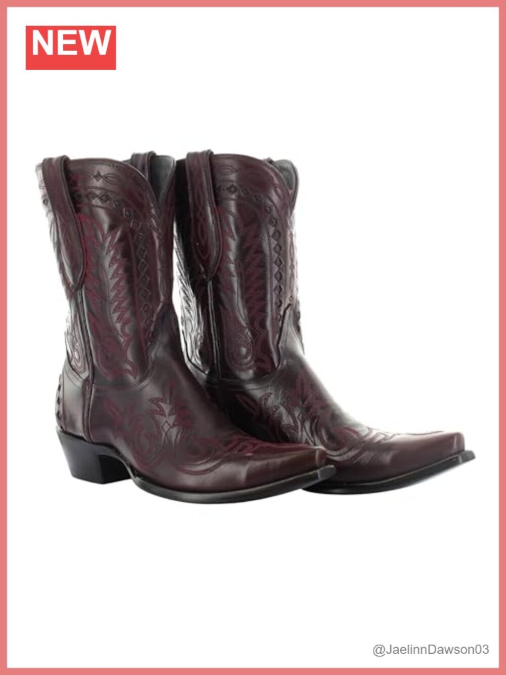 Western Cowboy Boot Leather 10 inch Shaft Snip Toe Handcrafted